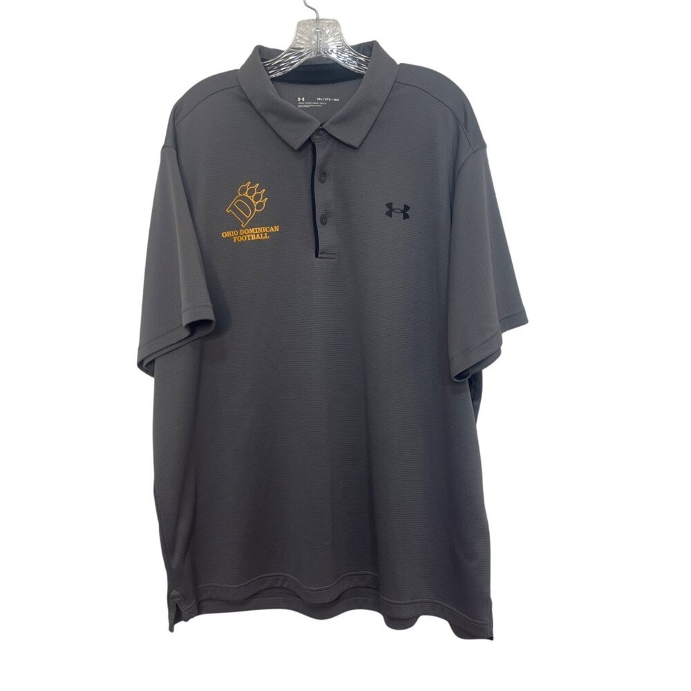 Under Armour Loose Fit Polo Shirt Ohio Dominican Football Mens 3XL Gray
